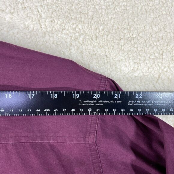 Cinch Shirt Mens Sz Med Maroon Red Flip Cuff Button Down Western Outdoors Rodeo - Picture 11 of 11